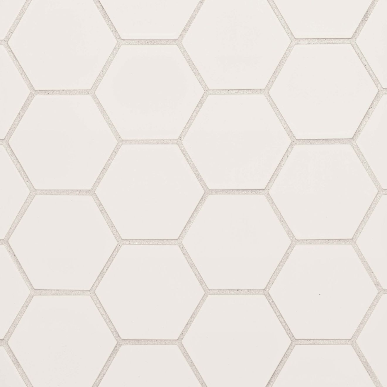 Hedron 4" x 5" Glossy Ceramic Flat Wall Tile in Fog