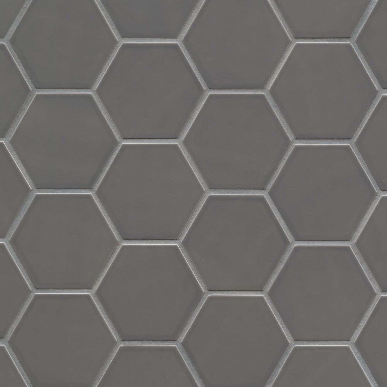 Hedron 4" x 5" Glossy Ceramic Flat Wall Tile in Storm
