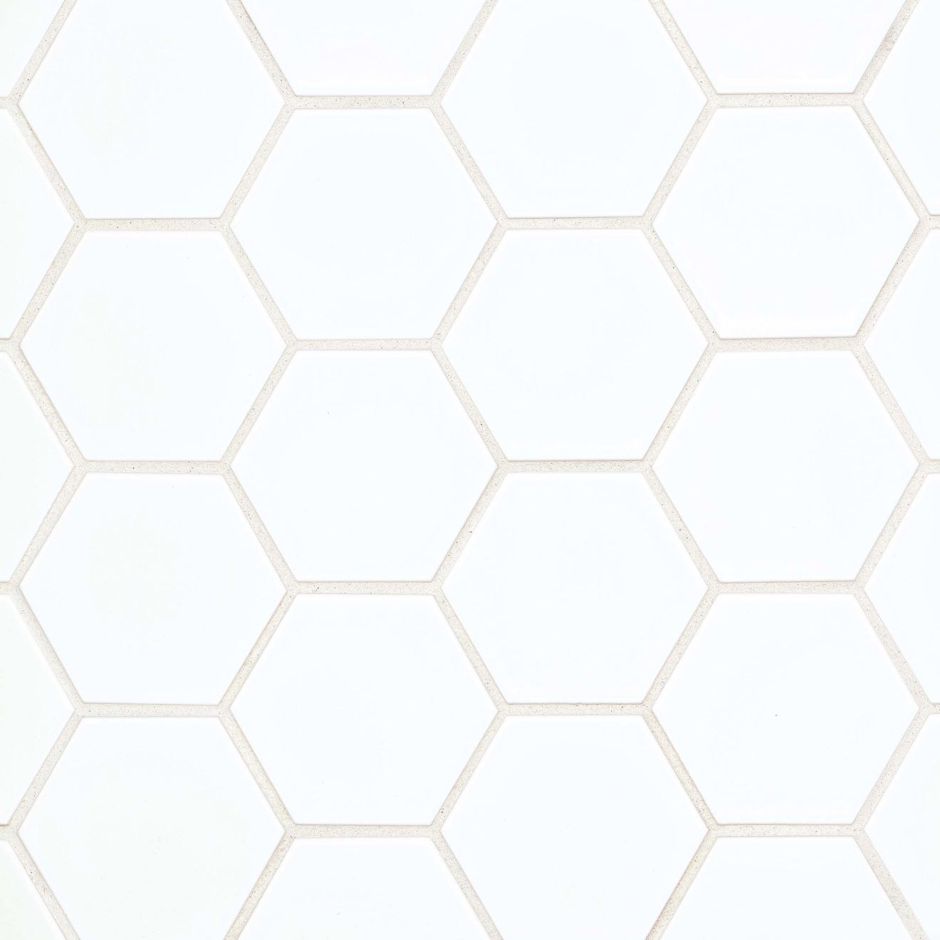 Hedron 4" x 5" Glossy Ceramic Flat Wall Tile in White