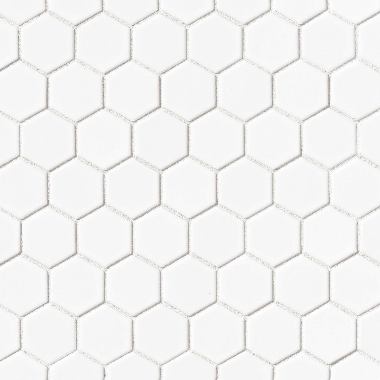 Le Cafe 2" x 2" Hexagon Matte Porcelain Mosaic Tile in White