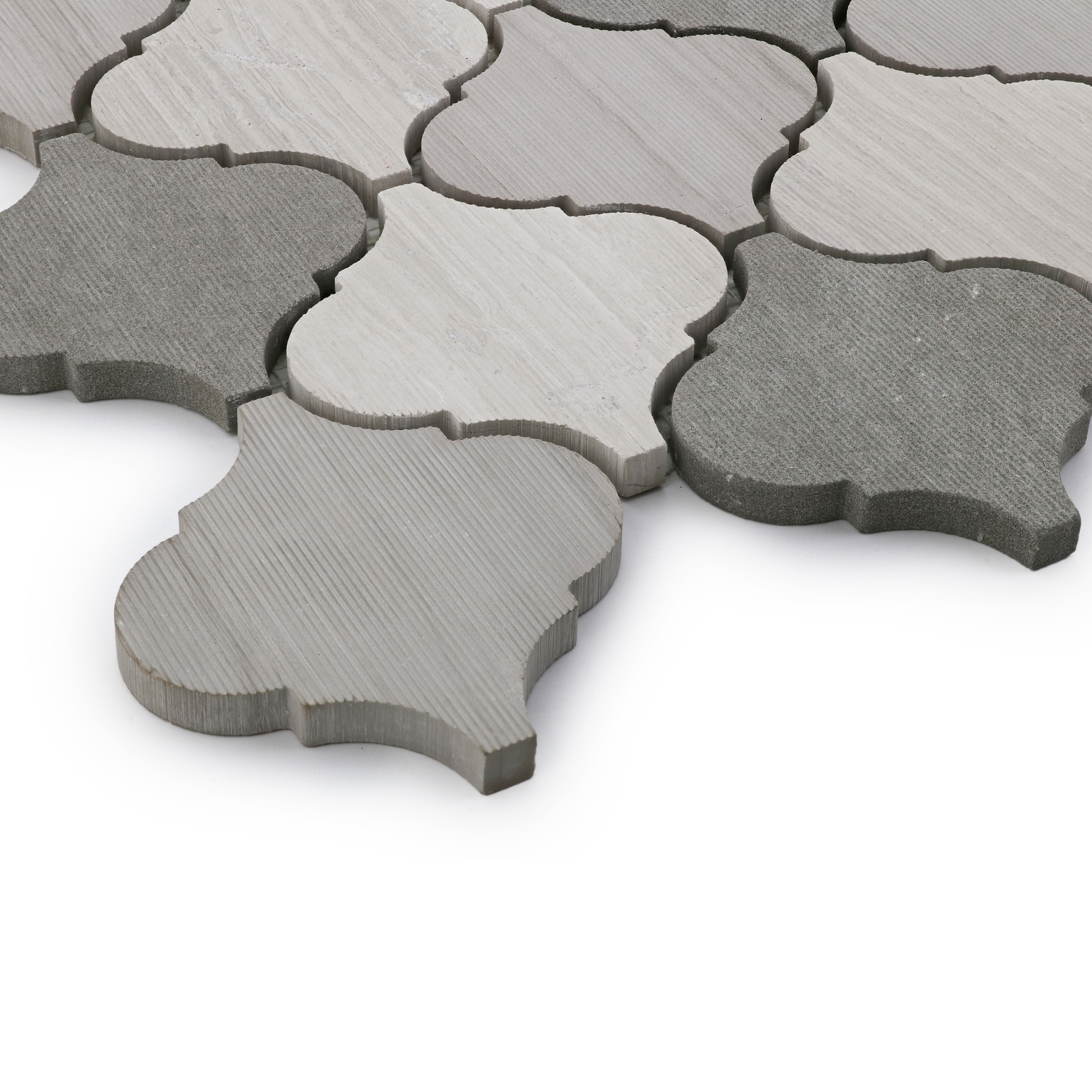 Luxembourg Arabesque Stone Blend Mosaic Tile in Paris