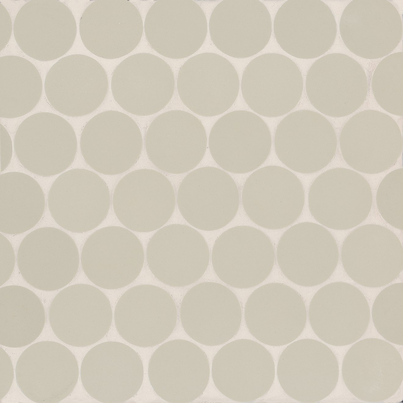 Makoto 2" Round Matte Porcelain Mosaic Tile in Kumo Grey