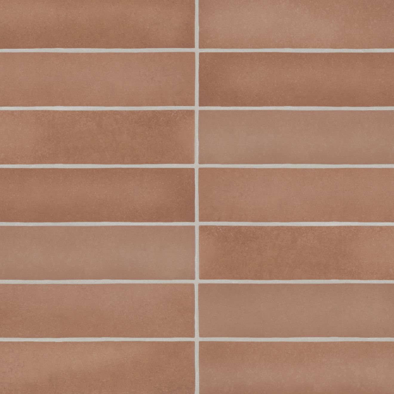 Makoto 2.5" x 10" Matte Ceramic Wall Tile in Umi Terracotta