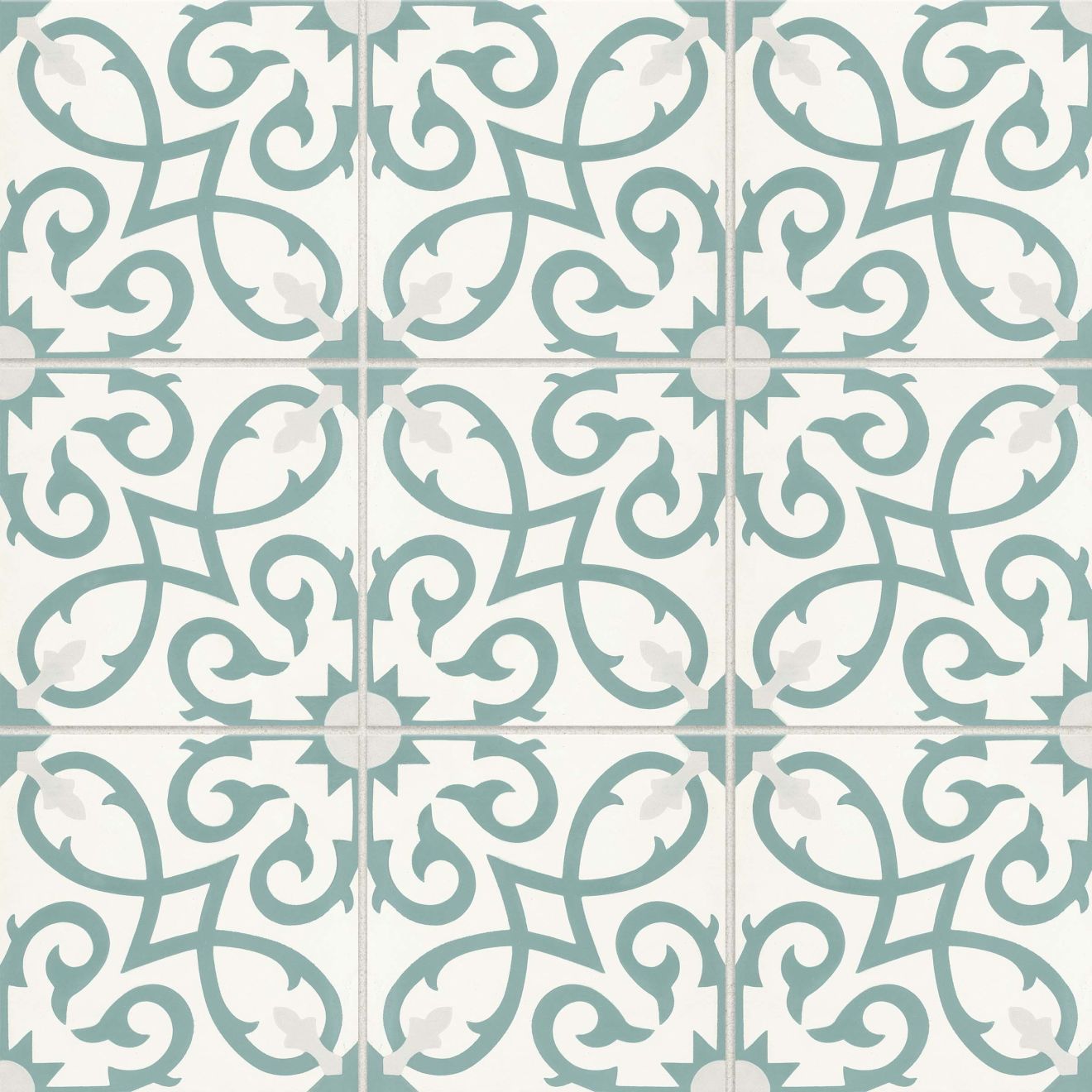 Remy 8" x 8" Matte Decorative Cement Tile in Oasis