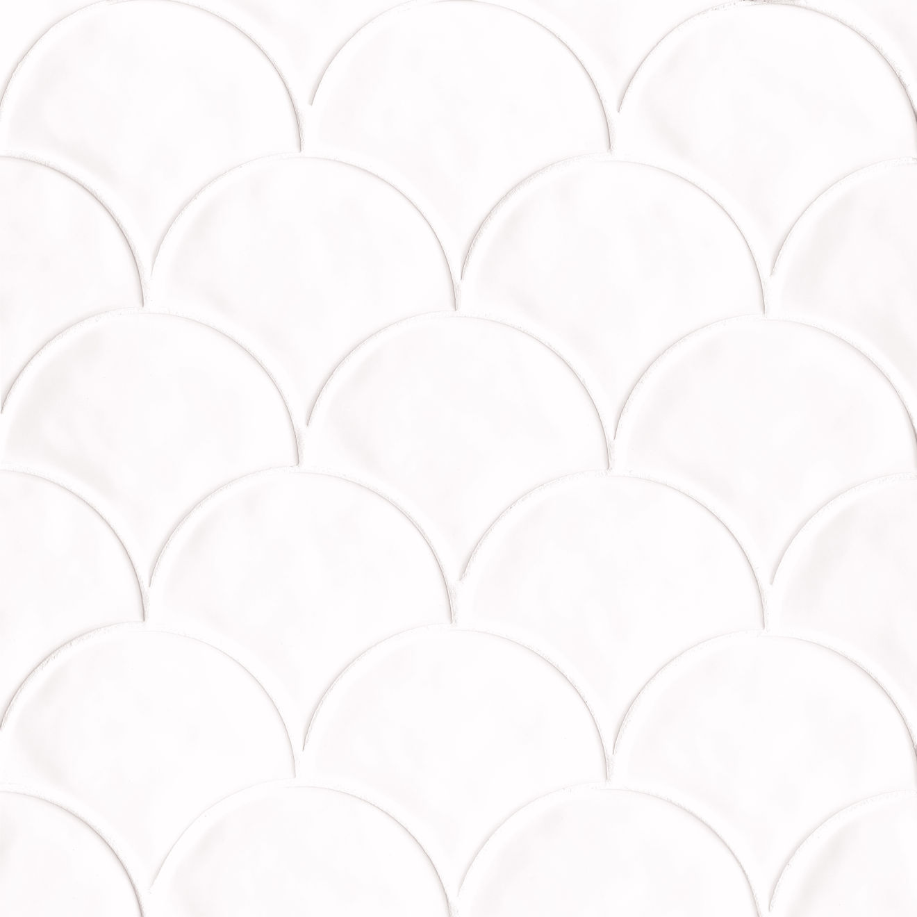 Sorrento 6" x 7" Wave Ceramic Wall Tile in Bianco