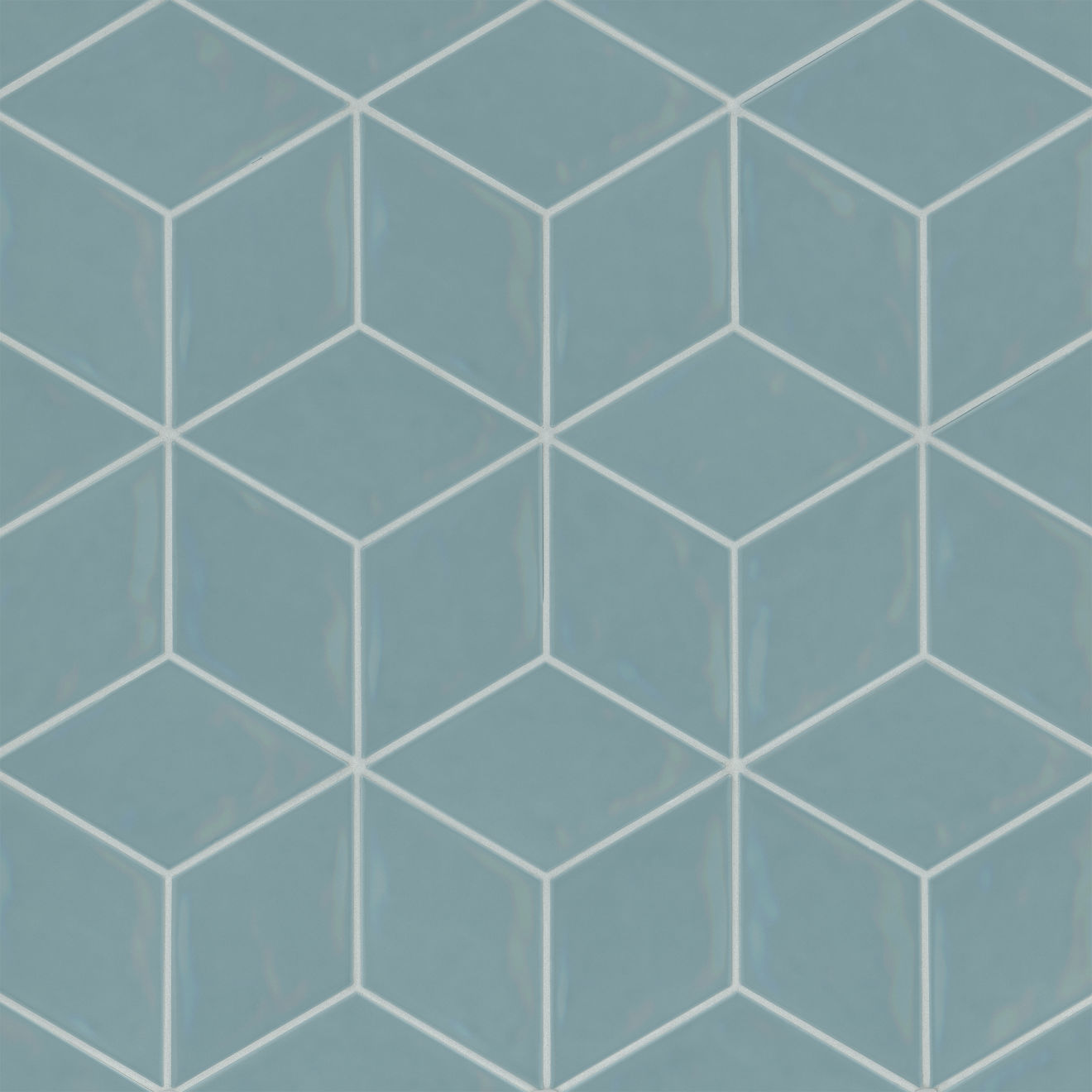 Sorrento 4" x 6.625" Rhombus Ceramic Wall Tile in Celeste