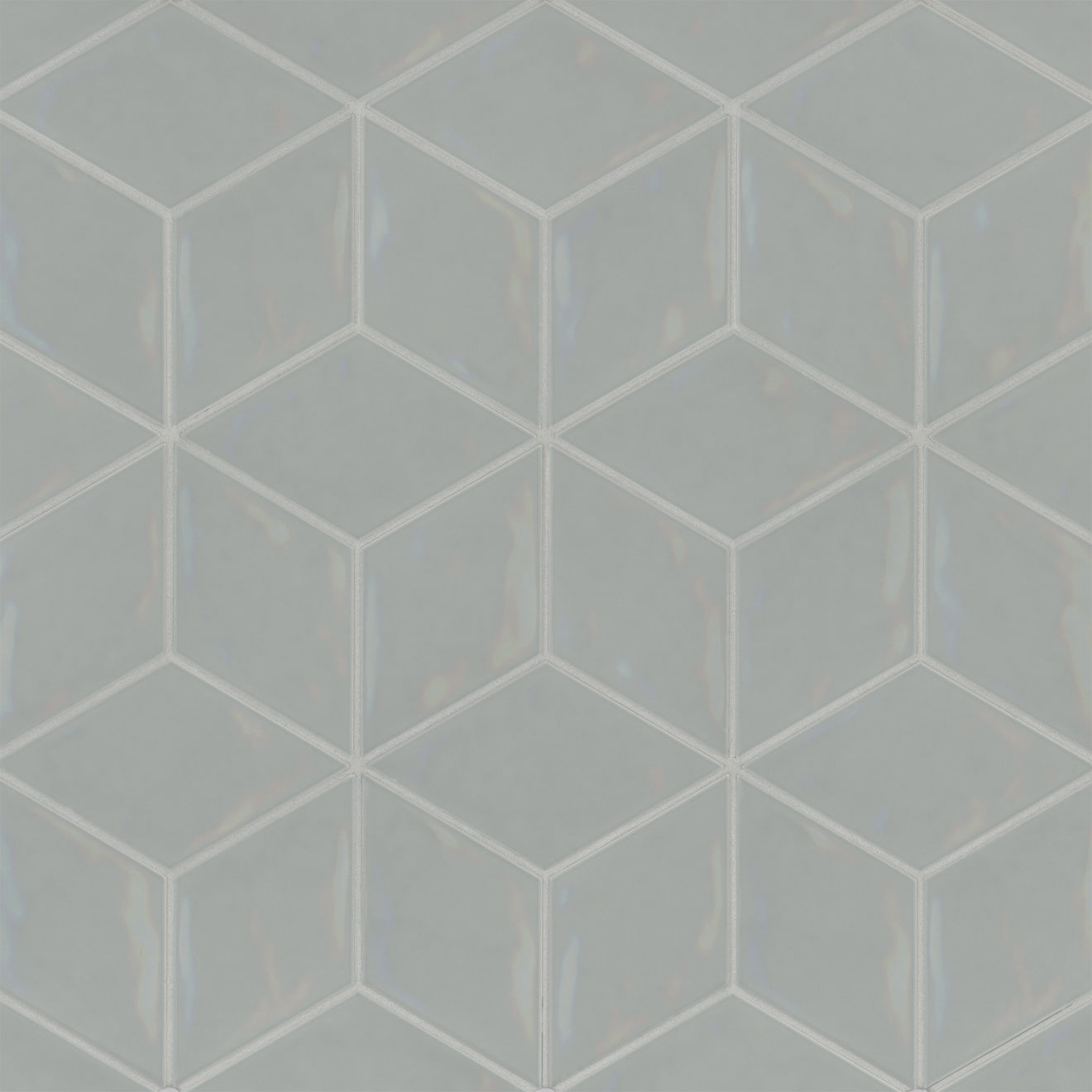 Sorrento 4" x 6.625" Rhombus Ceramic Wall Tile in Grigio