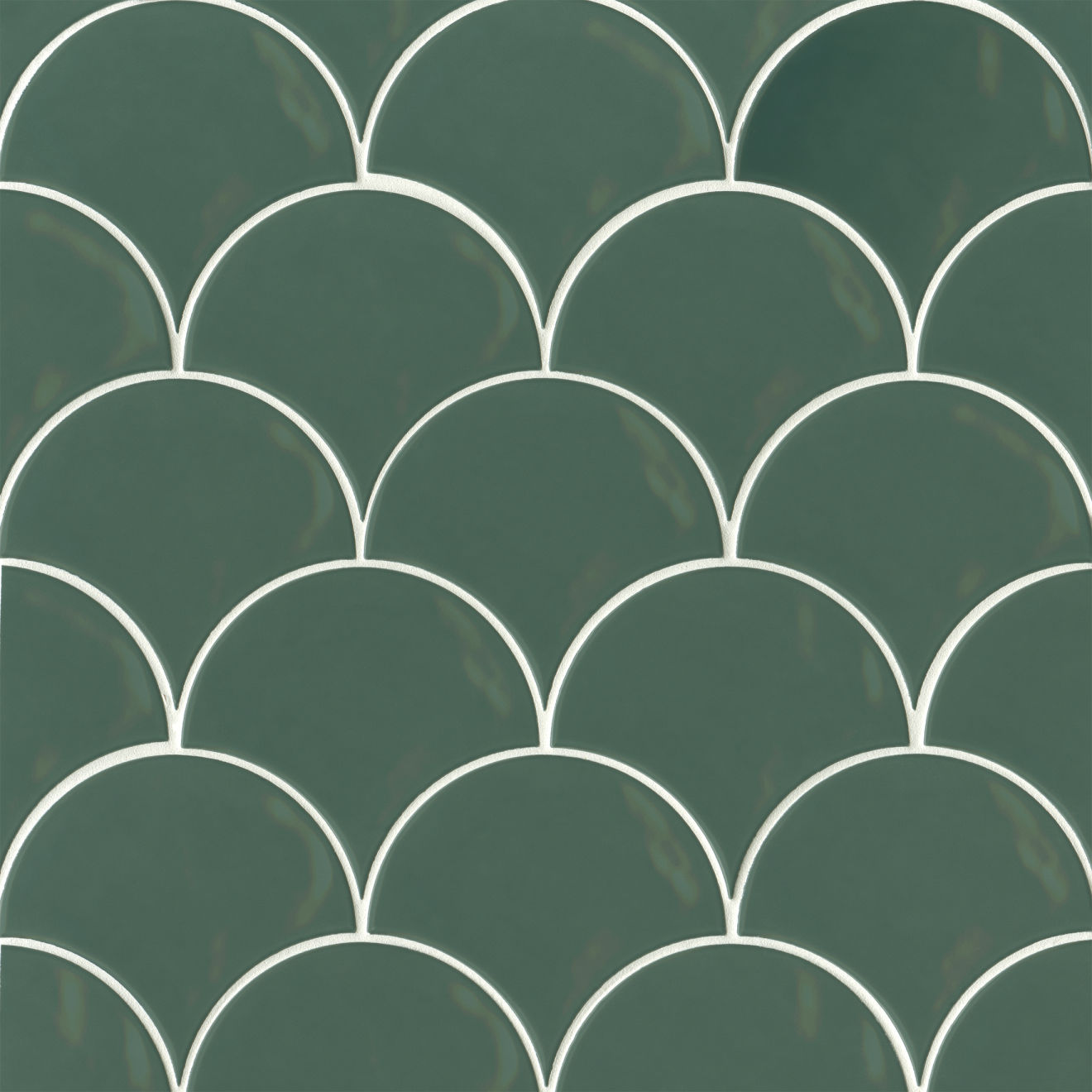 Sorrento 6" x 7" Wave Ceramic Wall Tile in Verde