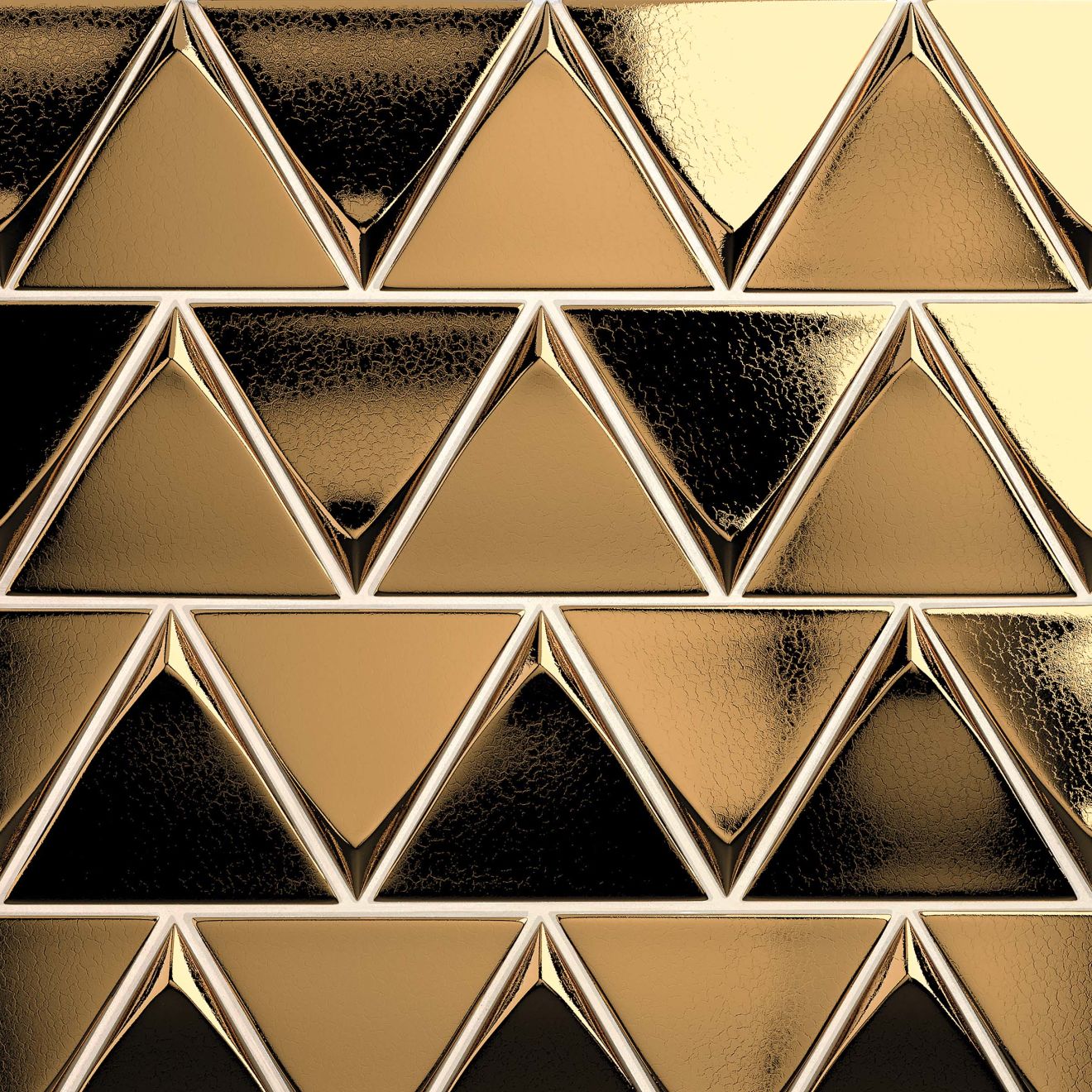 Triangolo 5" x 5" Wall Tile in Metallic