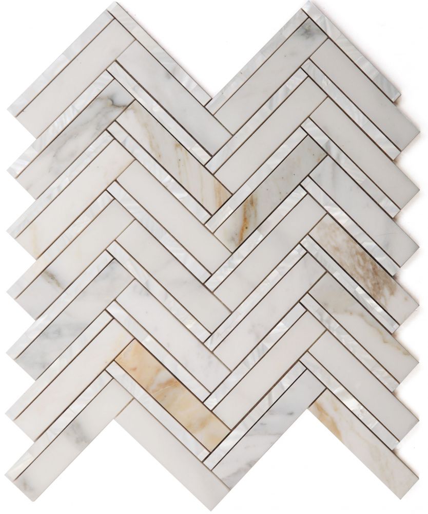 Diana Herringbone Calacatta 11 X 11.75
