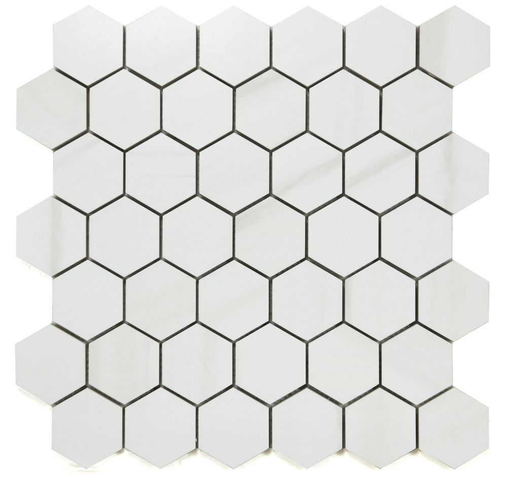 Dolomite Premium Matte 2 X 2 Hexagon Mosaic 12 X 12