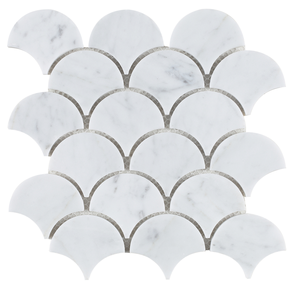 Dragon Scale Carrara 9.75 X 9.75