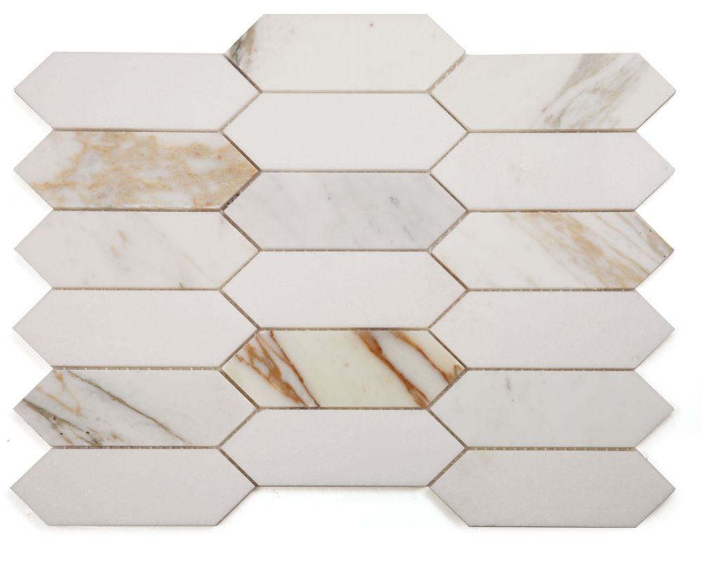 Elongated Hex Calacatta 11.75 X 15