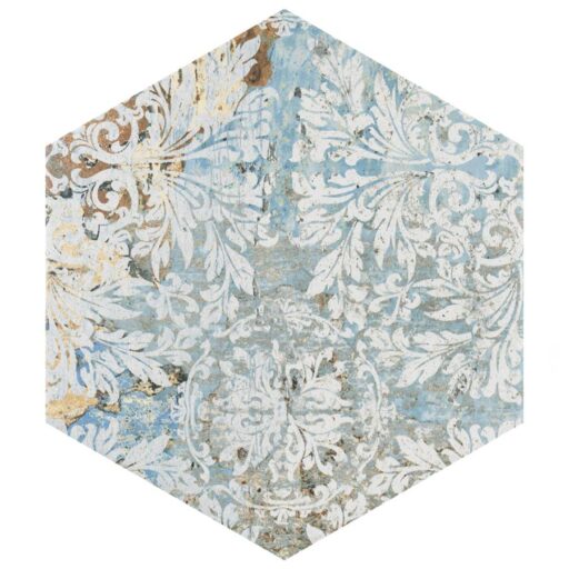 Carpet Hex Tapestry Natural 9-7/8x11-1/4" Porcelain F/W Tile