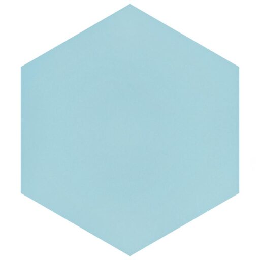 Textile Basic Hex Aqua 8-5/8"x9-7/8" Porcelain F/W Tile
