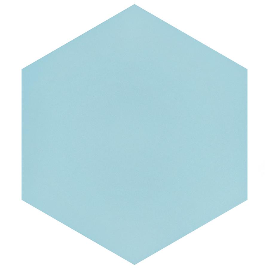 Textile Basic Hex Aqua 8-5/8"x9-7/8" Porcelain F/W Tile