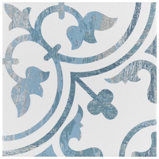 Cassis Arte Blue 9-3/4" x 9-3/4" Porcelain Floor/Wall Tile