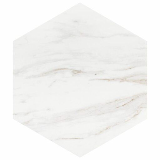 Eterno Carrara Hex 8-5/8"x9-7/8" Porcelain F/W Tile