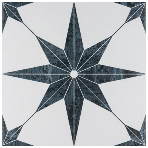 Cassis Stella Black 9-3/4" x 9-3/4" Porcelain F/W Tile