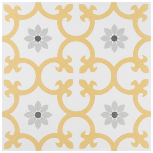 Daria Dandelion 9-3/4"x9-3/4" Porcelain F/W Tile