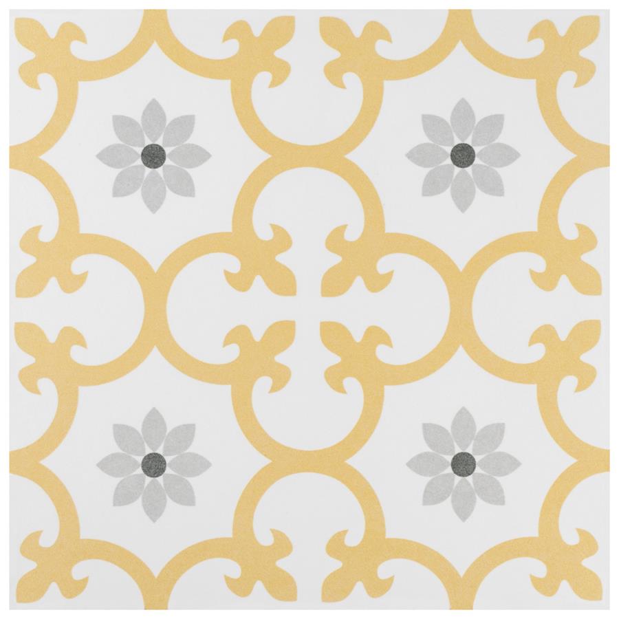 Daria Dandelion 9-3/4"x9-3/4" Porcelain F/W Tile