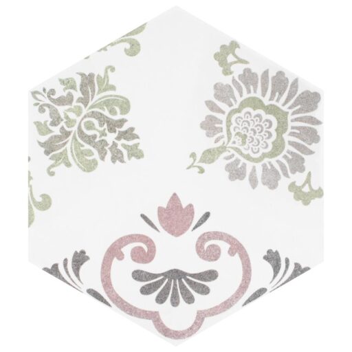 Fantasy Hex Pink 8-5/8"x9-7/8" Porcelain F/W Tile
