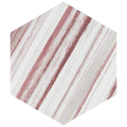 Flow Hex Cherry 8-5/8”x9-7/8” Porcelain F/W Tile