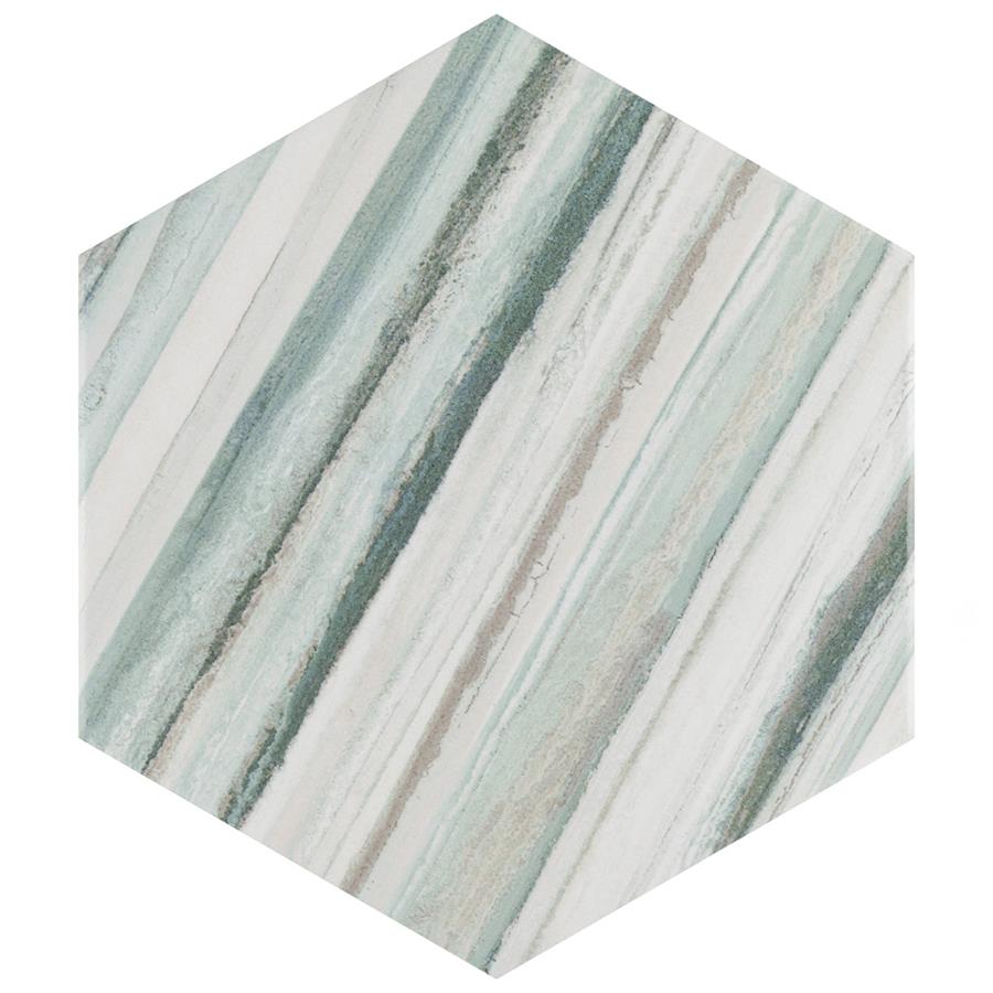 Flow Hex Green 8-5/8”x9-7/8” Porcelain F/W Tile