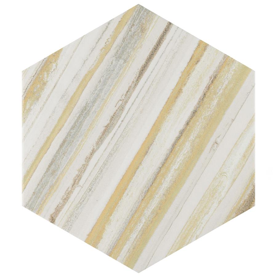 Flow Hex Yellow 8-5/8”x9-7/8” Porcelain F/W Tile