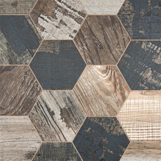 Gaugin Hex Catan Shadow 8-5/8"x9-7/8" Porcelain F/W Tile