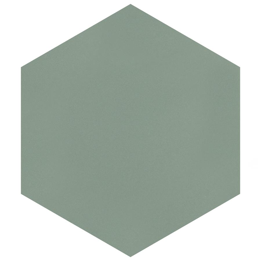 Textile Basic Hex Kale 8-5/8"x9-7/8" Porcelain F/W Tile