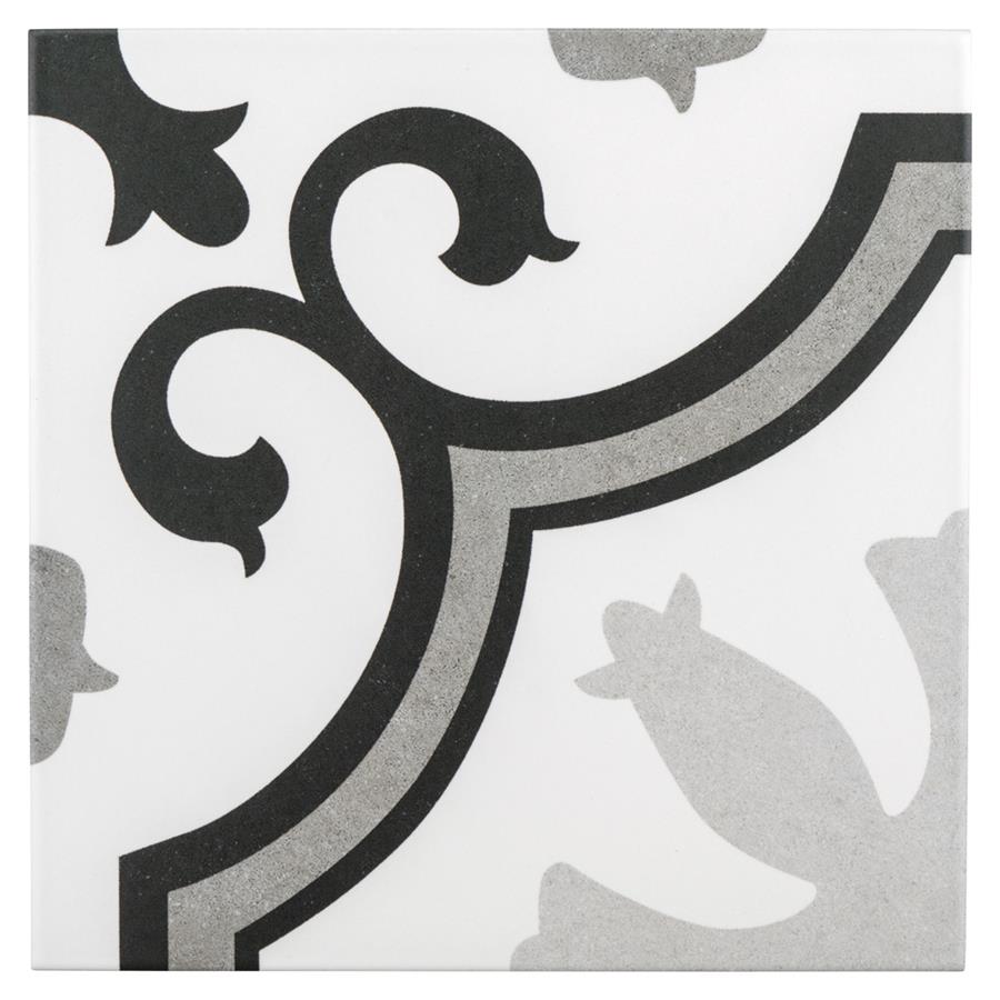 Lacour Grey 9-3/4" x 9-3/4" Porc F/W Tile