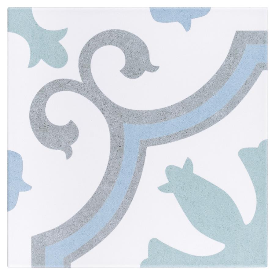 Lacour Aqua 9-3/4" x 9-3/4" Porc F/W Tile