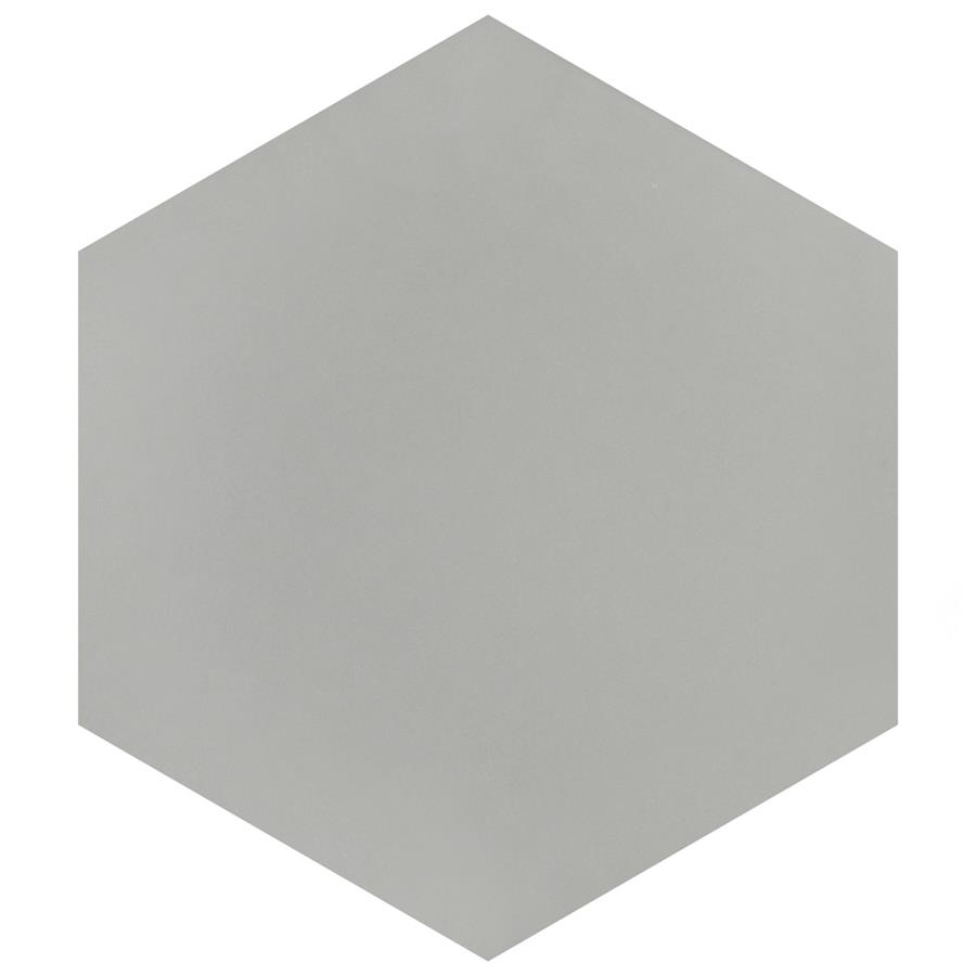 Textile Basic Hex Silver 8-5/8"x9-7/8" Porcelain F/W Tile