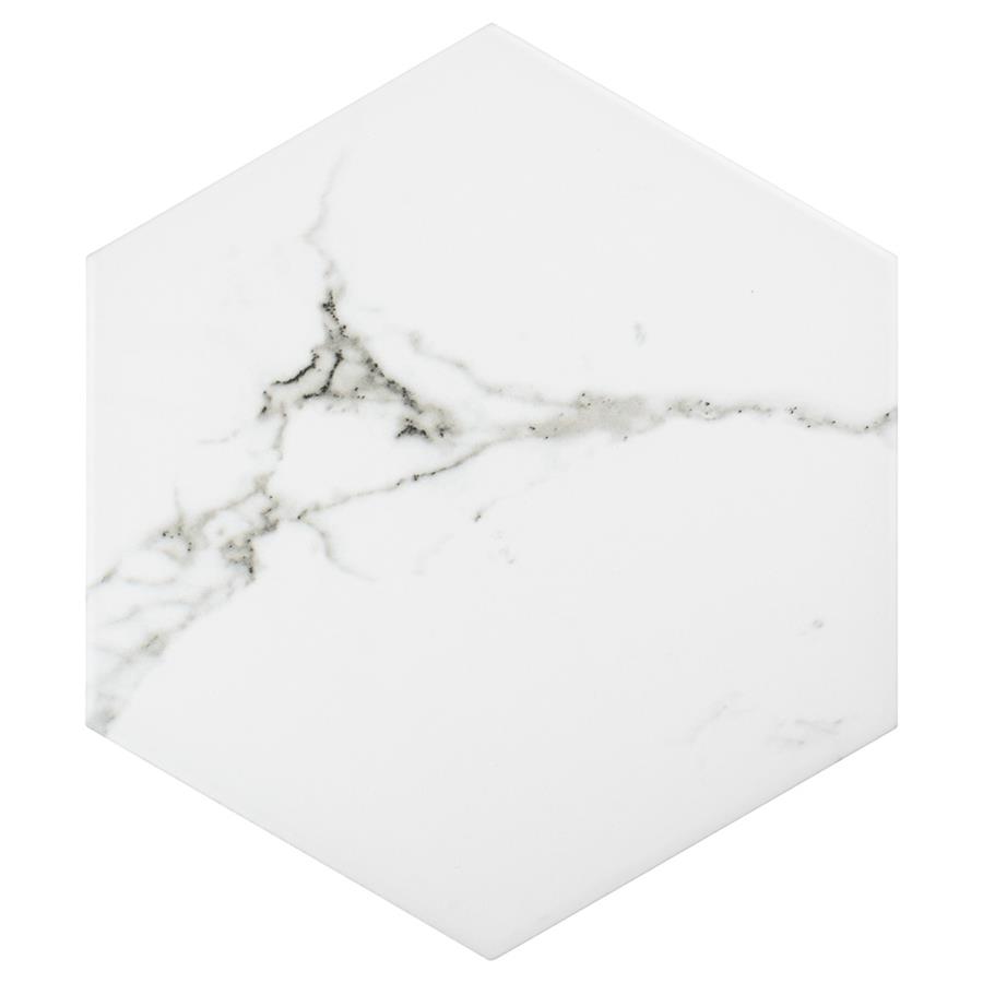 Timeless Calacatta Hex 8-5/8" x 9-7/8" Porc F/W Tile
