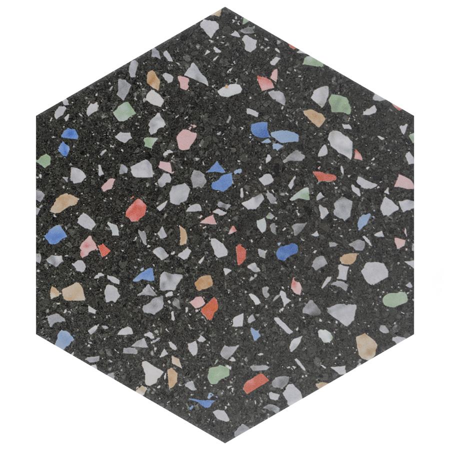 Venice Hex Colors Dark 8-5/8"x9-7/8" Porcelain F/W Tile