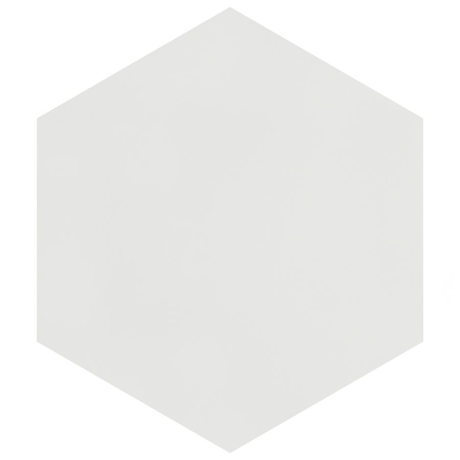 Textile Basic Hex White 8-5/8"x9-7/8" Porcelain F/W Tile