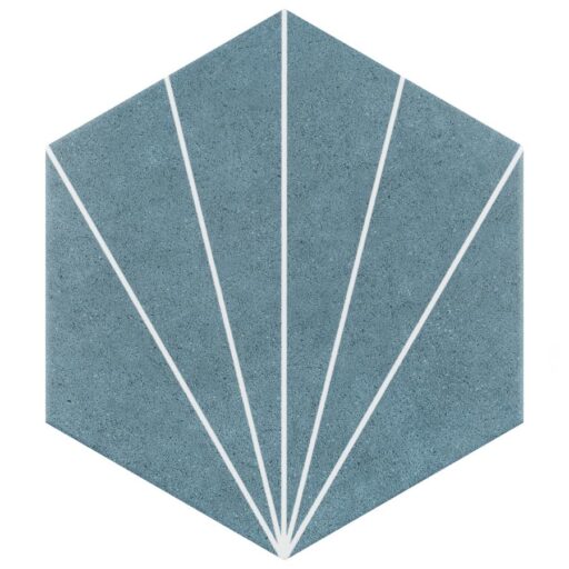 Aster Hex Azul 8-5/8"x9-7/8" Porcelain F/W Tile
