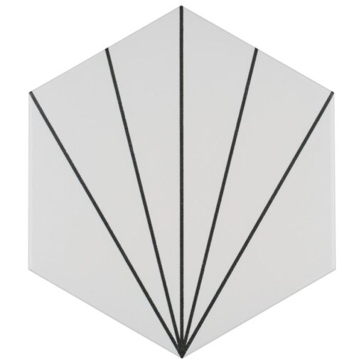 Aster Hex Blanco 8-5/8"x9-7/8" Porcelain F/W Tile