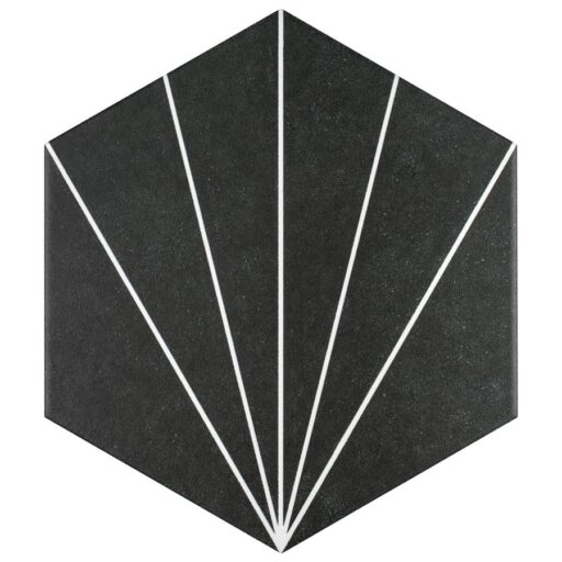 Aster Hex Nero 8-5/8"x9-7/8" Porcelain F/W Tile