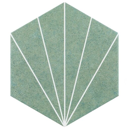 Aster Hex Verde 8-5/8"x9-7/8" Porcelain F/W Tile
