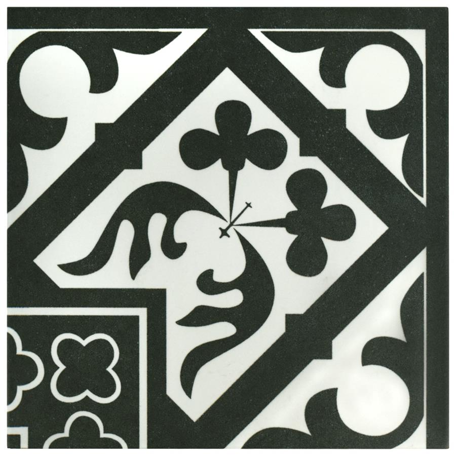 Majestic Orleans Angulo Black 9-3/4"x9-3/4" Porc F/W Corner