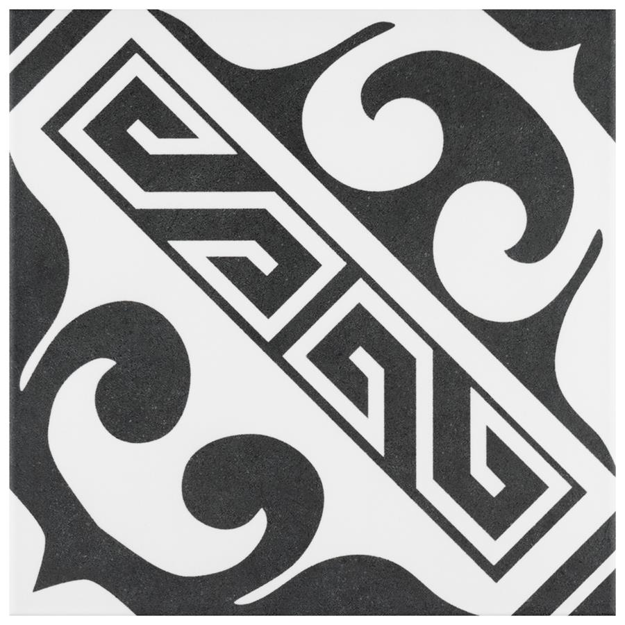 Majestic Versalles Black 9-3/4"x9-3/4" Porcelain F/W Tile