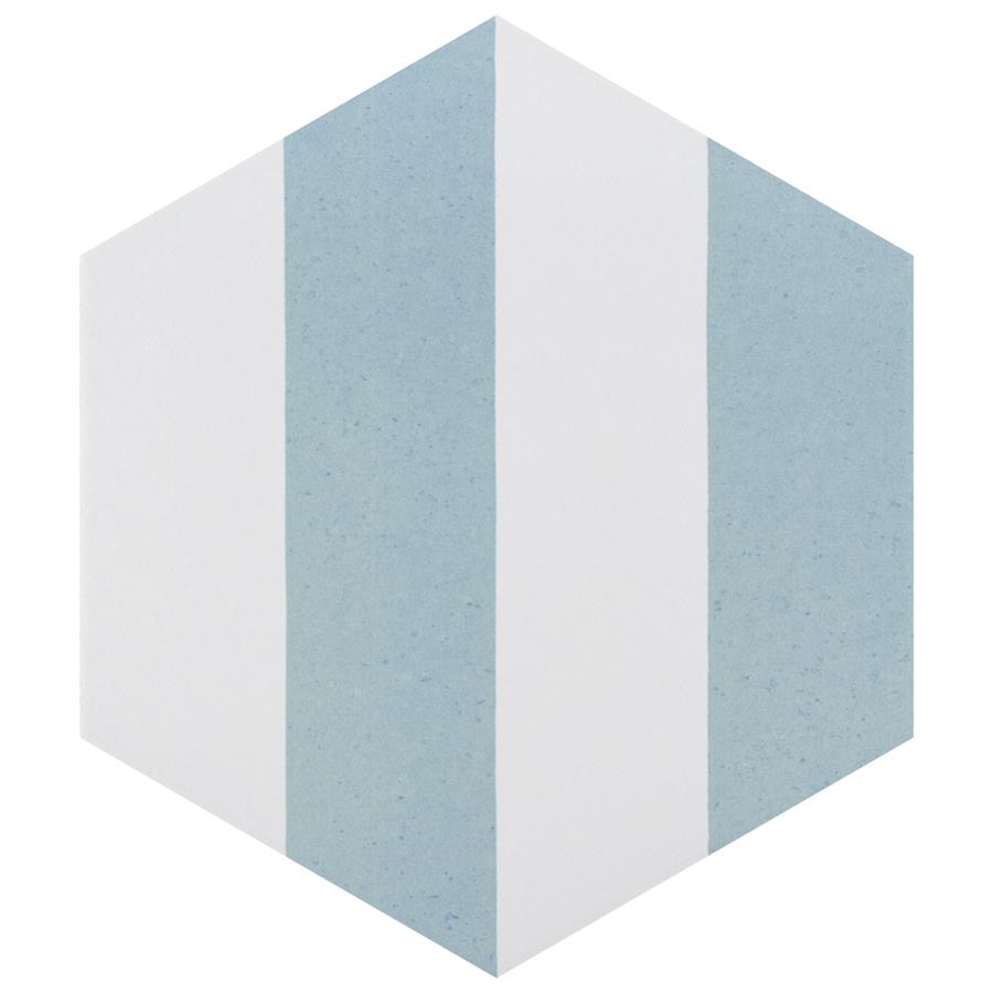 Porto Capri Hex Aqua 8-5/8"x9-7/8" Porcelain F/W Tile