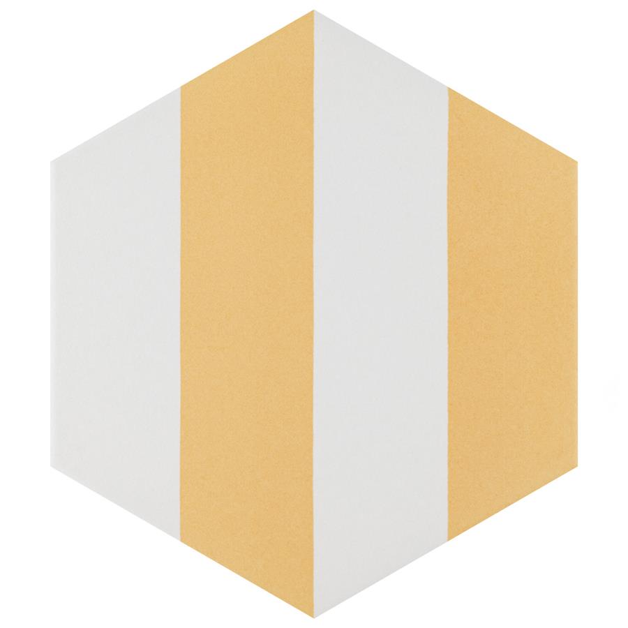 Porto Capri Hex Dandelion 8-5/8"x9-7/8" Porcelain F/W Tile
