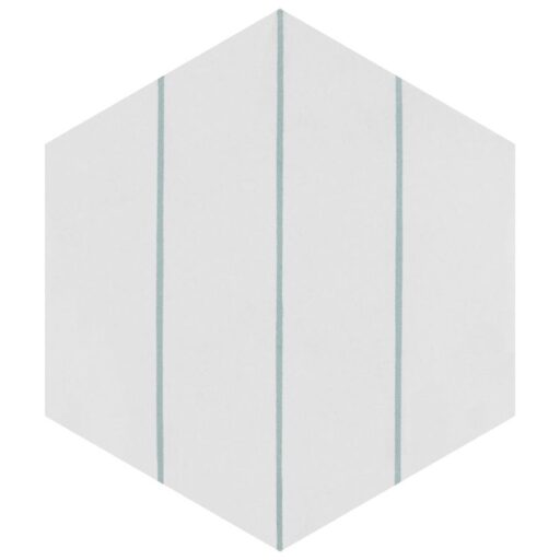 Porto Savona Hex Aqua 8-5/8"x9-7/8" Porcelain F/W Tile