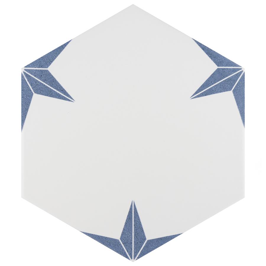 Stella Hex Azul 8-5/8"x9-7/8" Porcelain F/W Tile