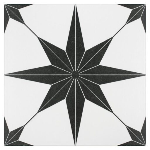 Stella Nero 9-3/4"x9-3/4" Porcelain F/W Tile