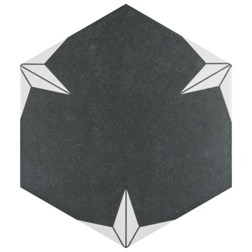 Stella Hex Night 8-5/8"x9-7/8" Porcelain F/W Tile