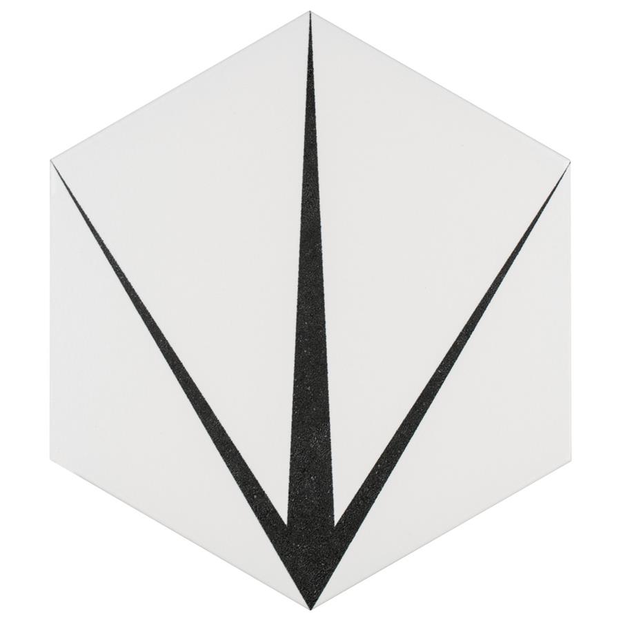 Trident Hex Blanco 8-5/8"x9-7/8" Porcelain F/W Tile